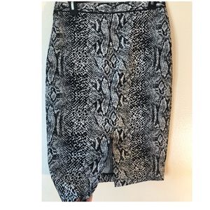 Snakeskin skirt - Black/ White